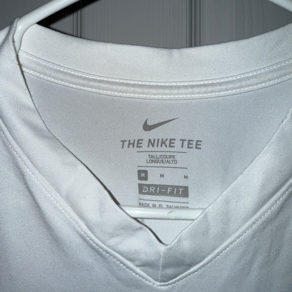 MENS NIKE DRY FIT V NECK WHITE